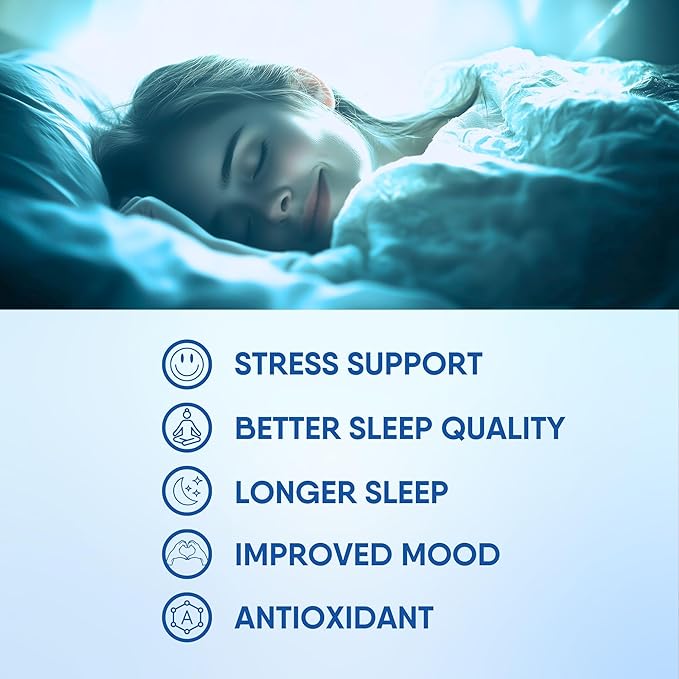 Sleep Aid Herbal Tea β Organic Calming Blend with Lemon Balm, Lavender, Linden, Chamomile, California Poppy, Passionflower, and Verbena β Supports Deep Sleep, Stress Relief and Relaxation
