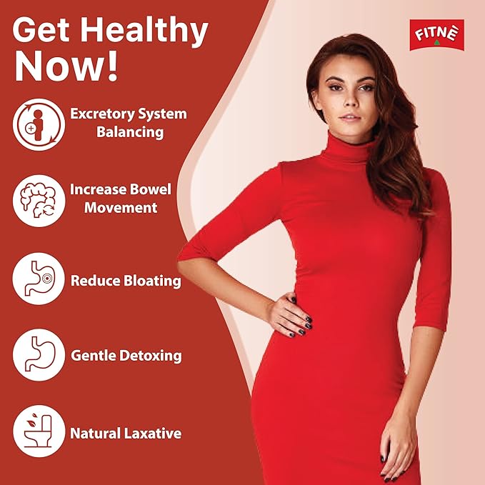FITNE Original Herbal Tea Senna Infusion Healthy Wellness Beverage Natural Gentle Detox Cleanse No Calories Caffeine Free, 80 Tea Bags