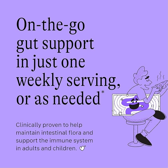 Florax - Liquid Probiotic - On-The-go Gut Support for Women, Men, and Children - Vegan, Gluten Free, Lactose Free, Soy Free and Preservative Free - Grape Flavor - 5 Vials