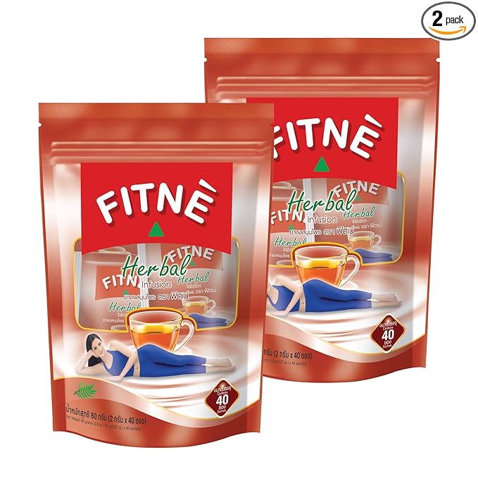 FITNE Original Herbal Tea Senna Infusion Healthy Wellness Beverage Natural Gentle Detox Cleanse No Calories Caffeine Free, 80 Tea Bags