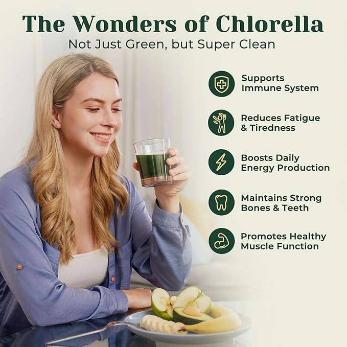 Biogenesis Organic Chlorella Powder – 200g | Australian Grown | BioDynamic Cracked Cell Wall | Rich in Chlorophyll, Vitamins & Minerals | Supports Energy & Immunity | Vegan Powder