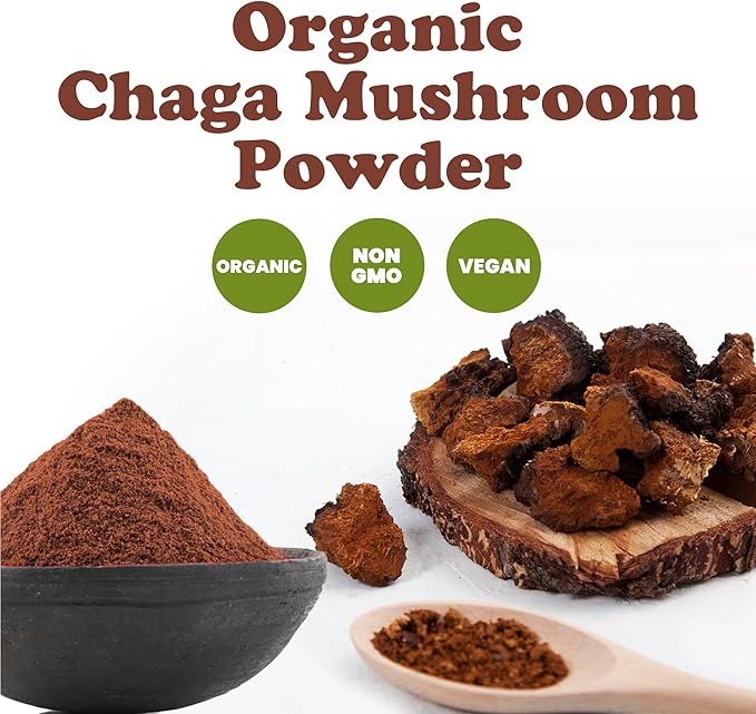 Food to Live Organic Chaga Mushroom Powder, 1 Pound – All Natural Vegan Superfood for Immunity and Holistic Wellness. Rich in Antioxidants and Nutrient-Packed. Non-GMO. 100% Pure. Kosher